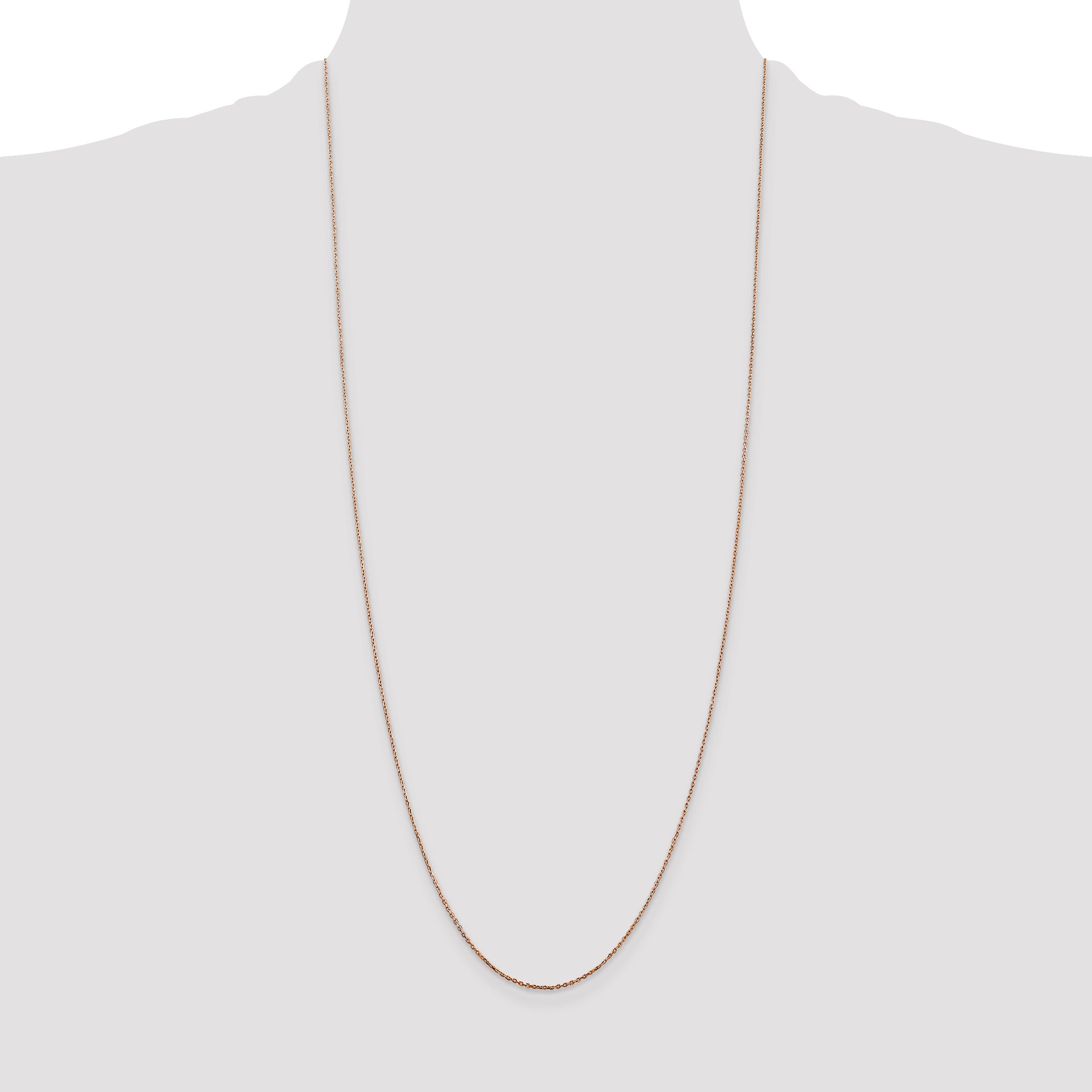 14k Rose Gold .8mm D/C Cable Chain