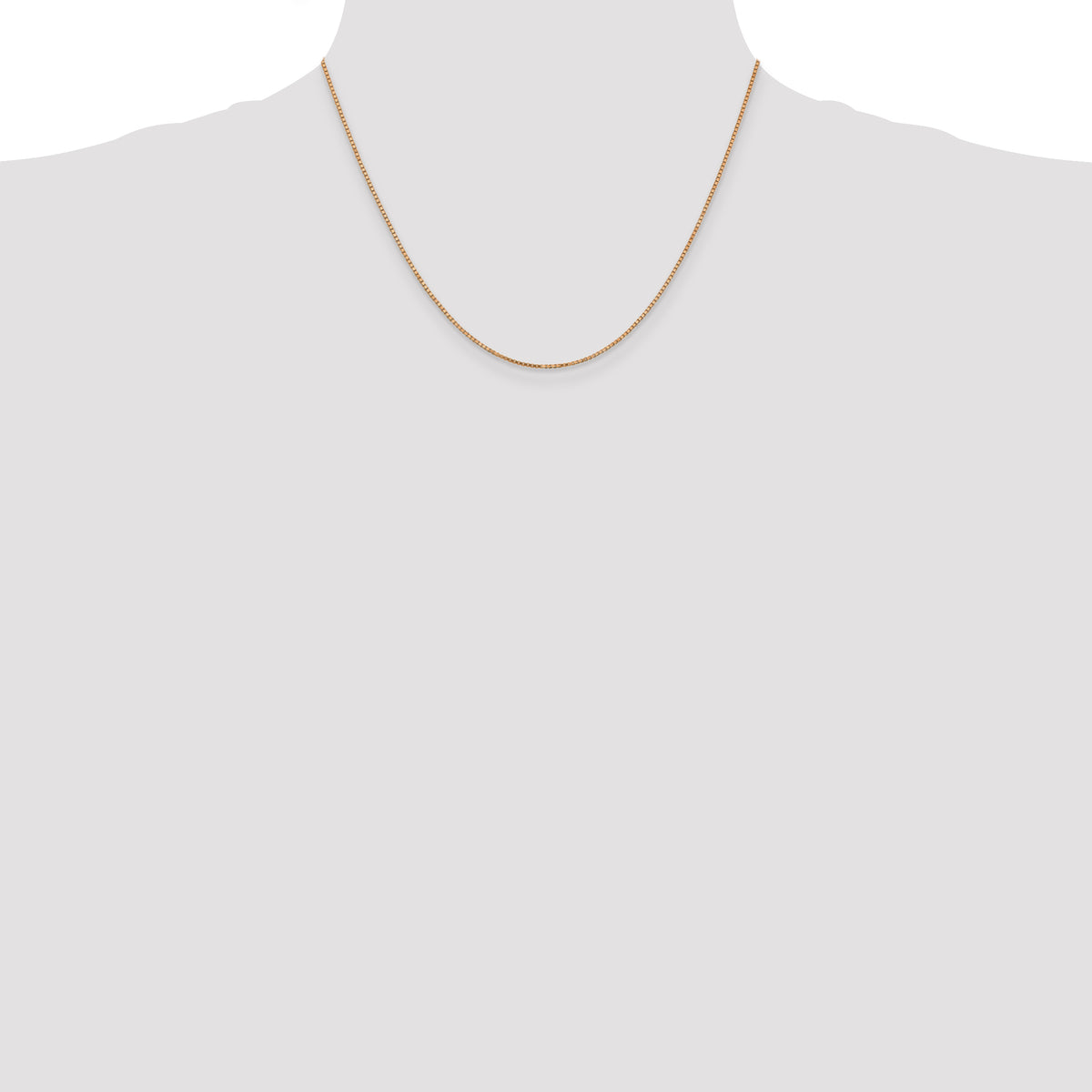 14k Rose Gold 1.10mm Box Chain