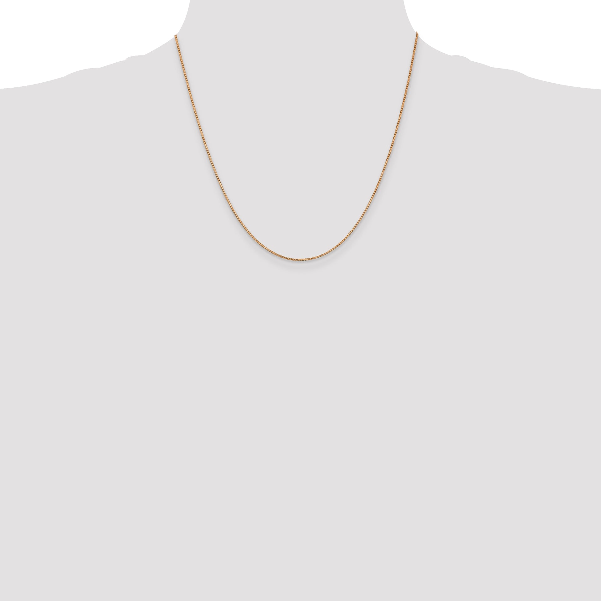 14k Rose Gold 1.10mm Box Chain