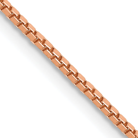 14k Rose Gold 1.10mm Box Chain