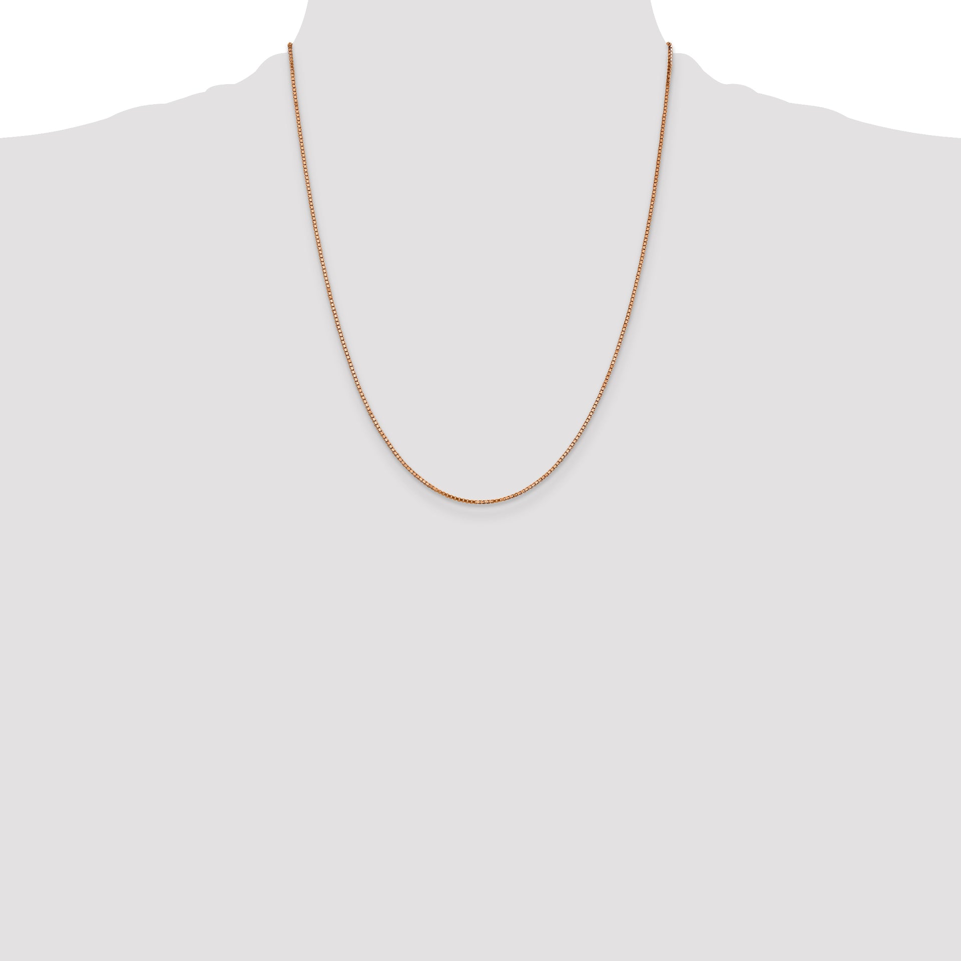 14k Rose Gold 1.10mm Box Chain