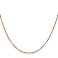 14k Rose Gold 1.10mm Box Chain