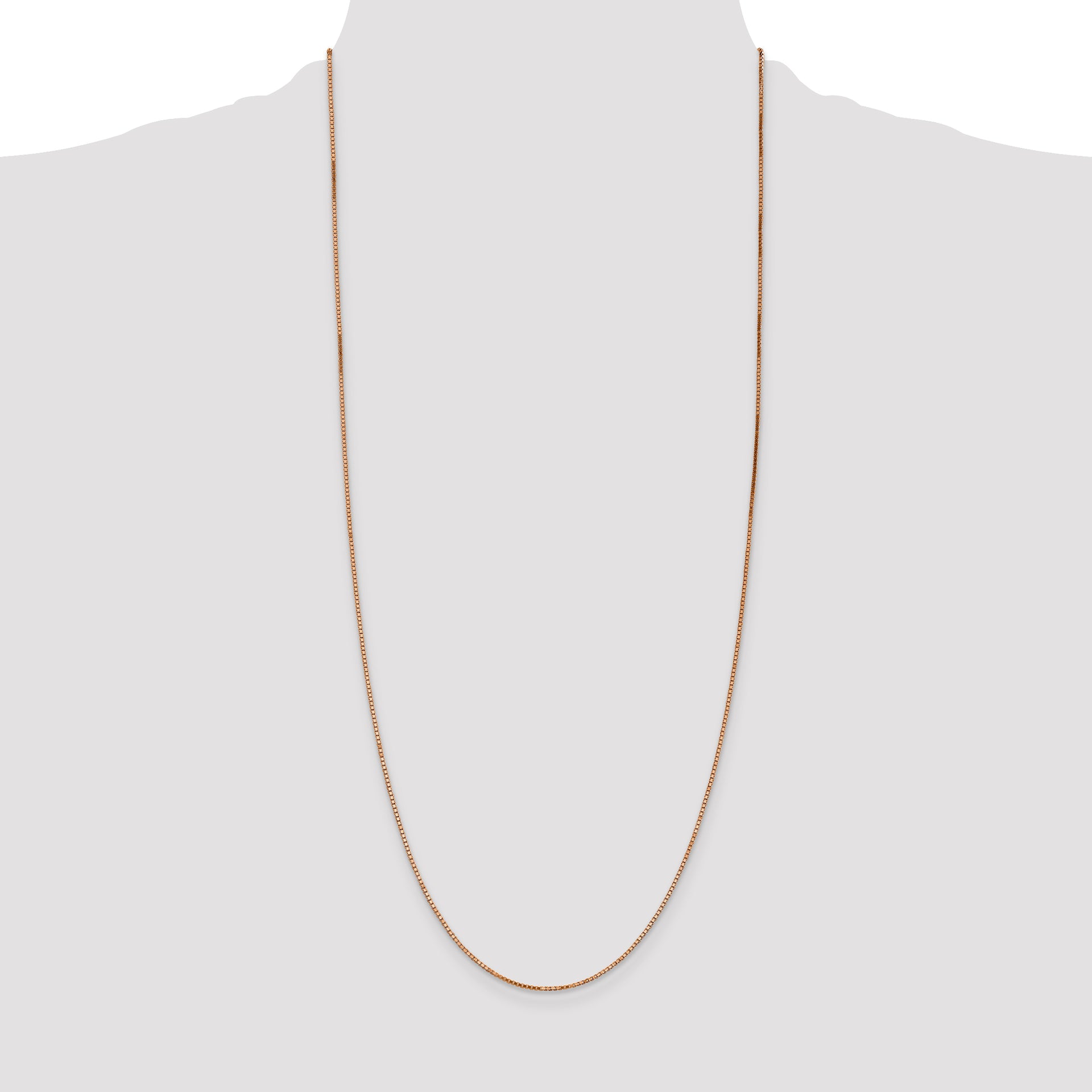 14k Rose Gold 1.10mm Box Chain