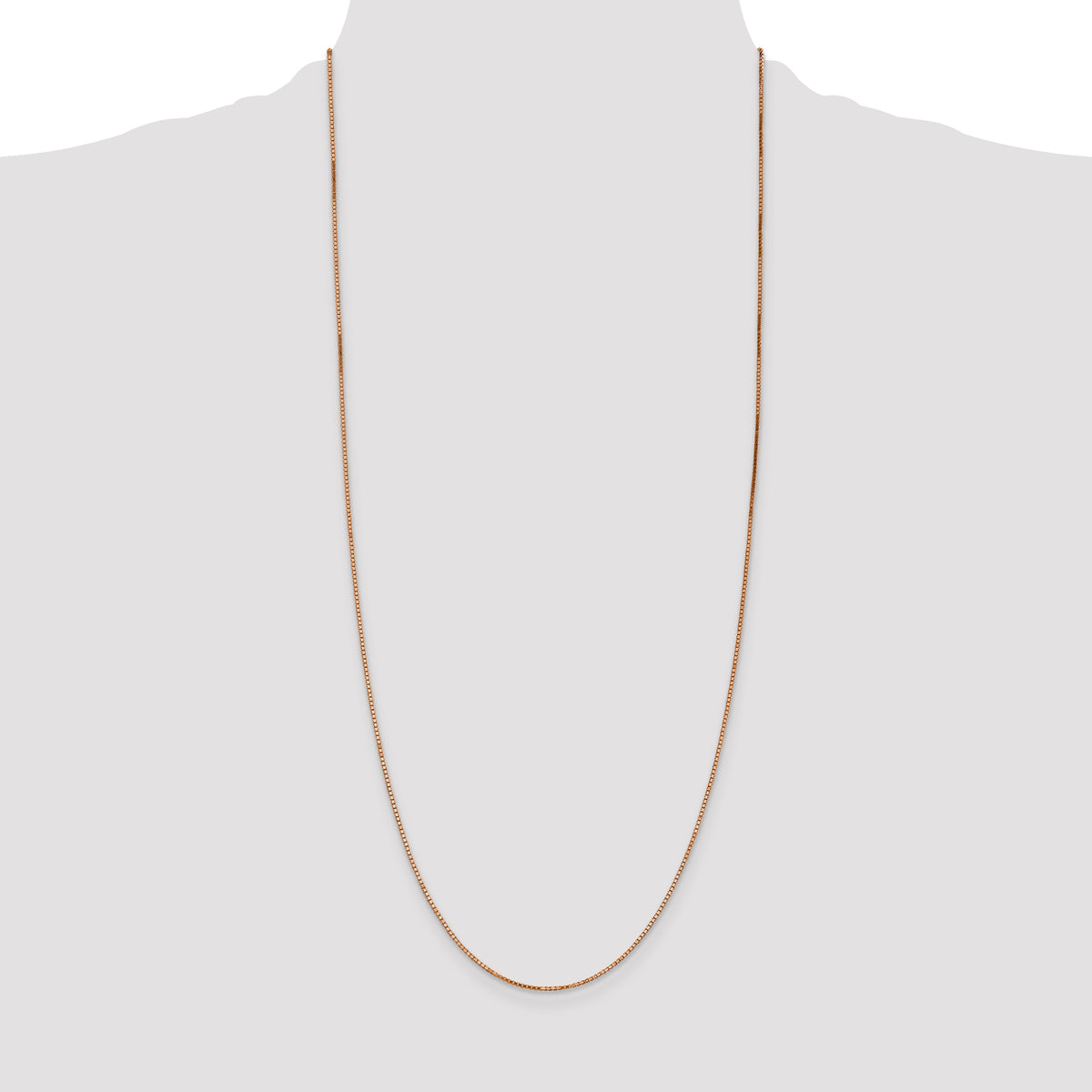 14k Rose Gold 1.10mm Box Chain