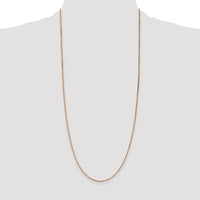 14k Rose Gold 1.10mm Box Chain