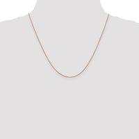14k Rose Gold .85mm D/C Spiga Chain