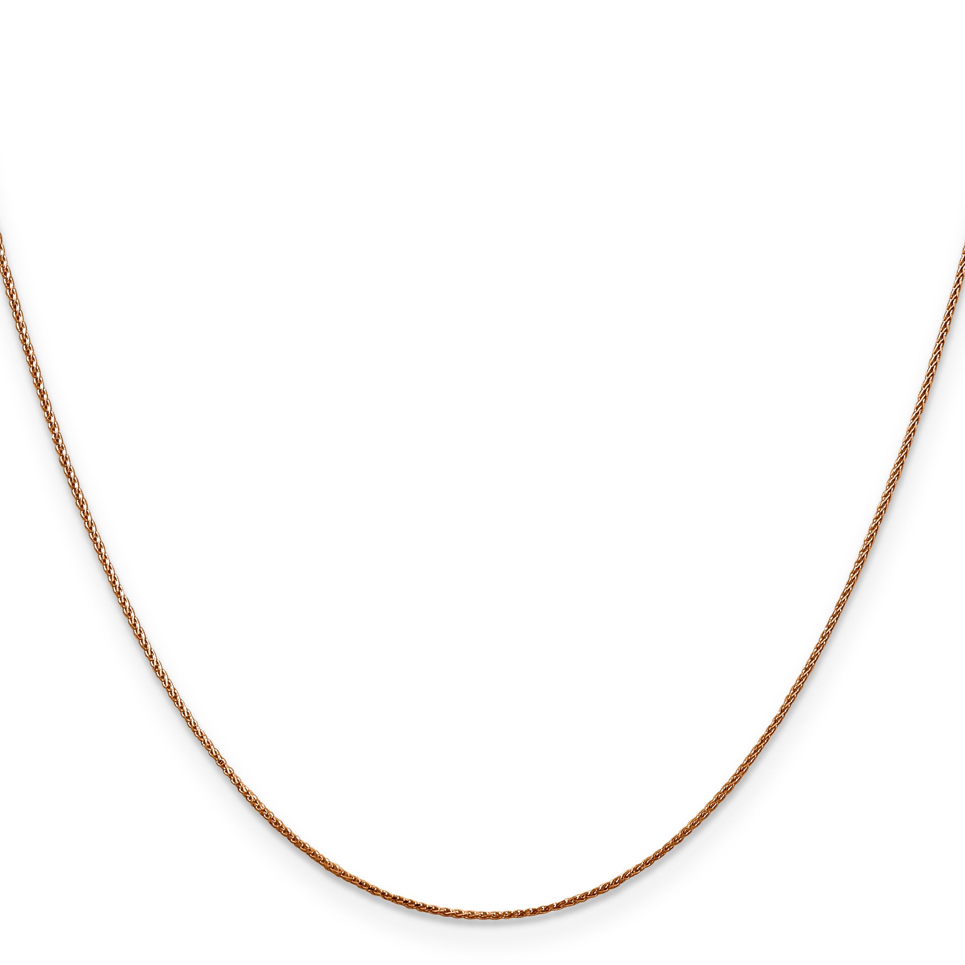 14k Rose Gold .85mm D/C Spiga Chain