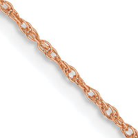14k Rose Gold .8mm Baby Rope Chain