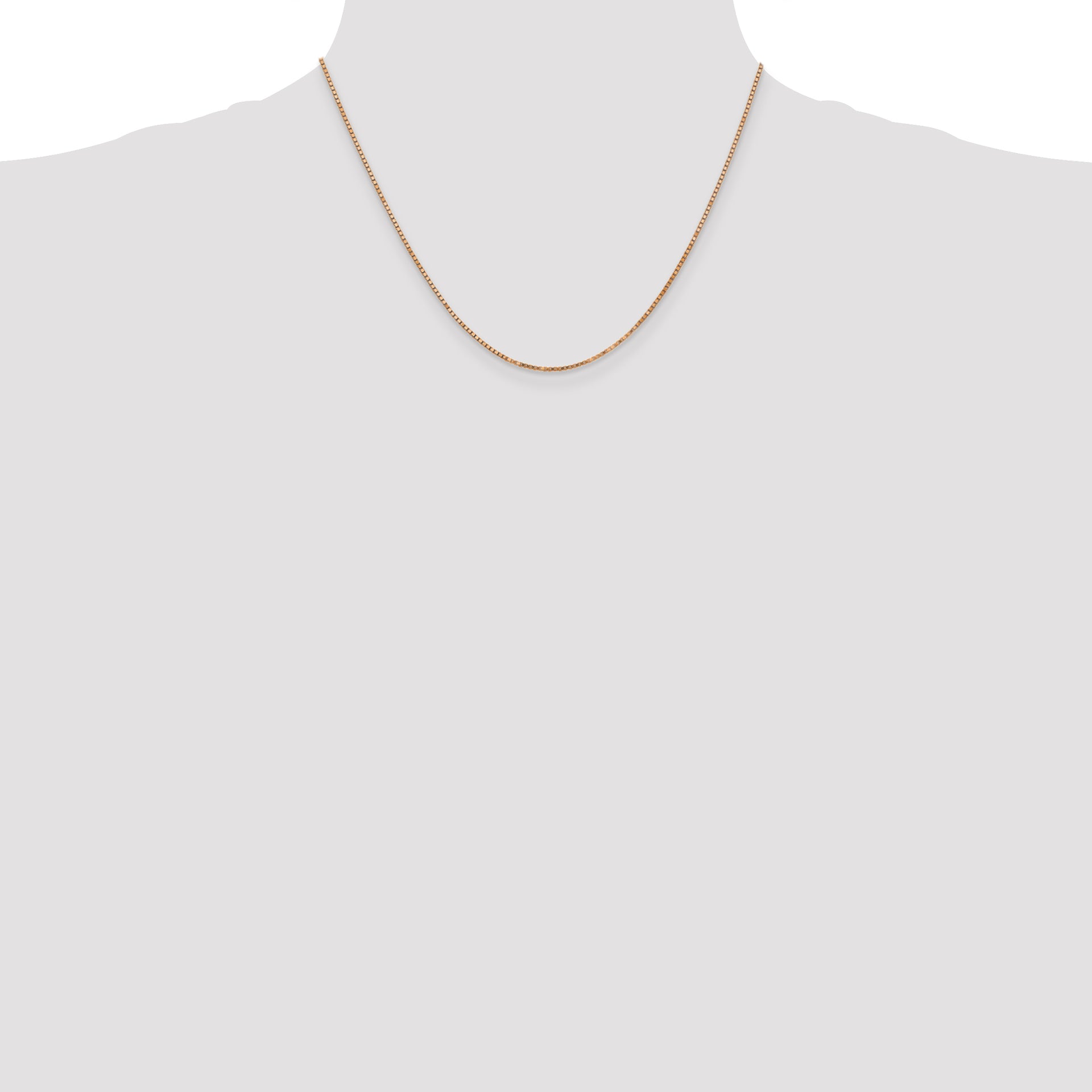 14k Rose Gold 1.3mm Box Chain