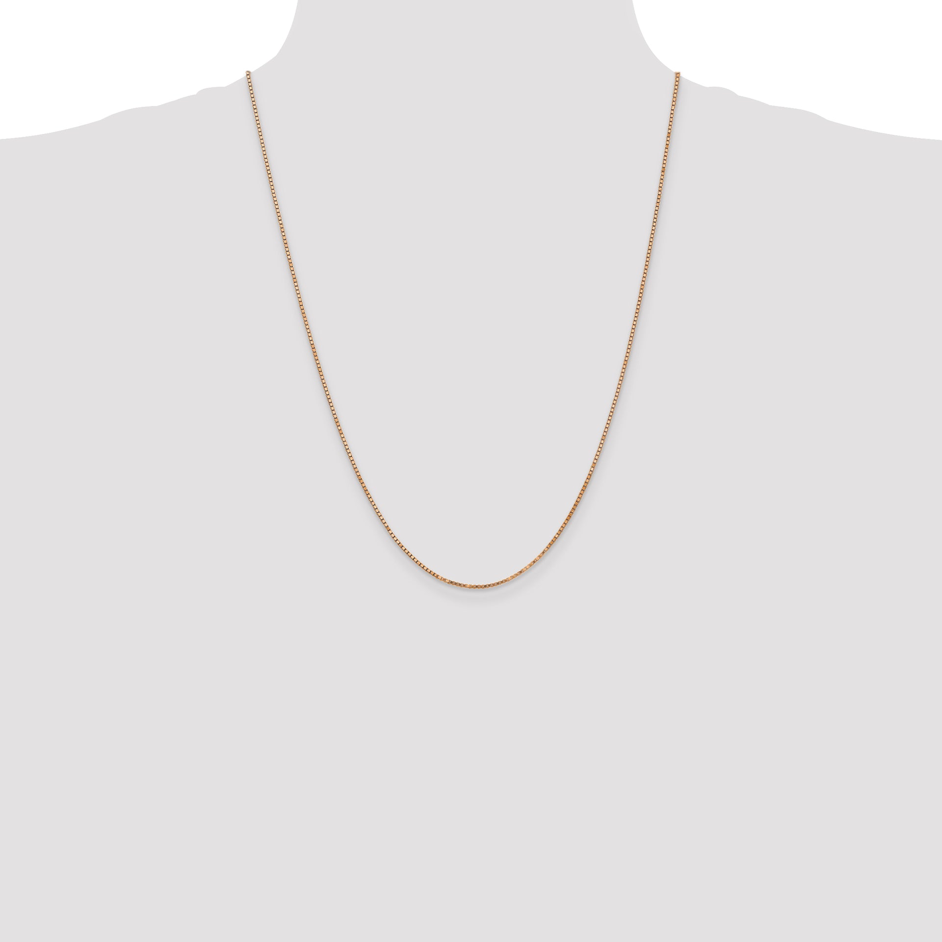 14k Rose Gold 1.3mm Box Chain