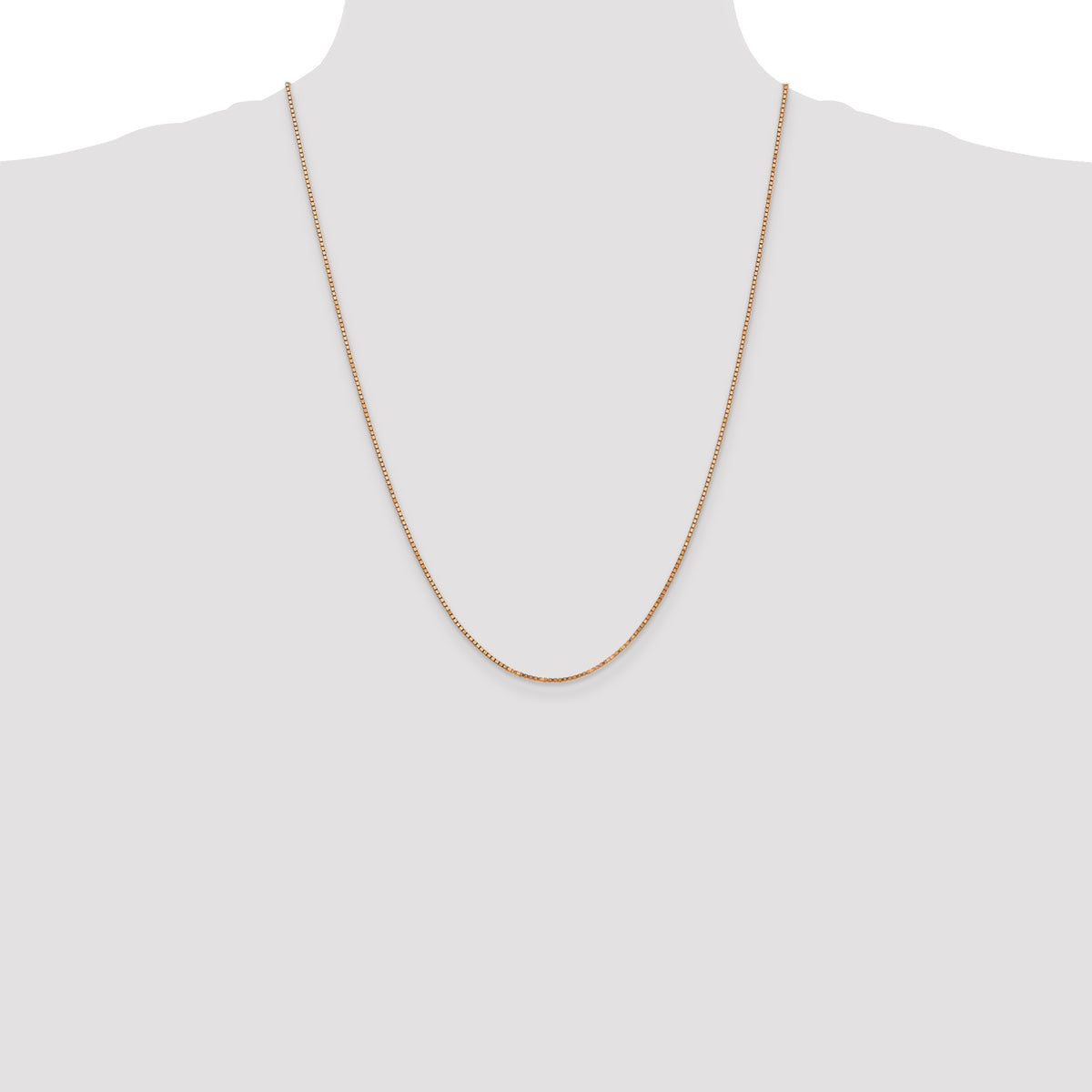 14k Rose Gold 1.3mm Box Chain