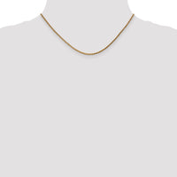 14k Rose Gold 2.1mm D/C Spiga Chain