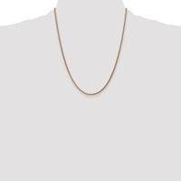 14k Rose Gold 2.1mm D/C Spiga Chain
