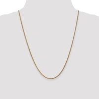 14k Rose Gold 2.1mm D/C Spiga Chain