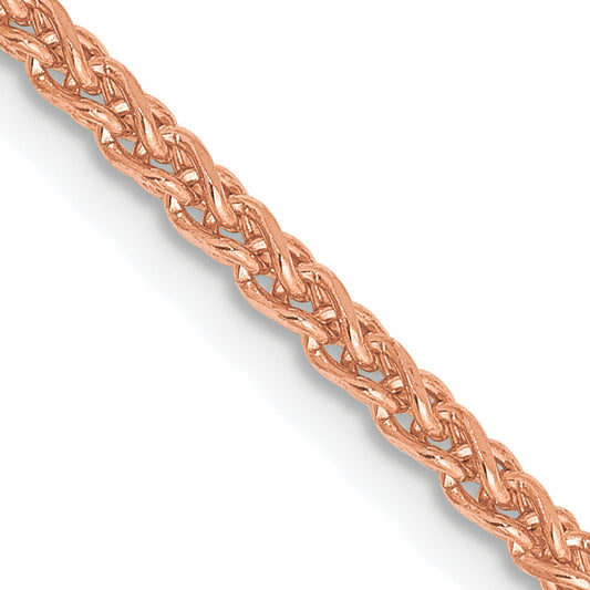 14k Rose Gold 2.1mm D/C Spiga Chain