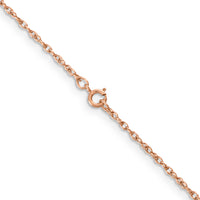 14k Rose Gold 1.15mm Baby Rope Chain