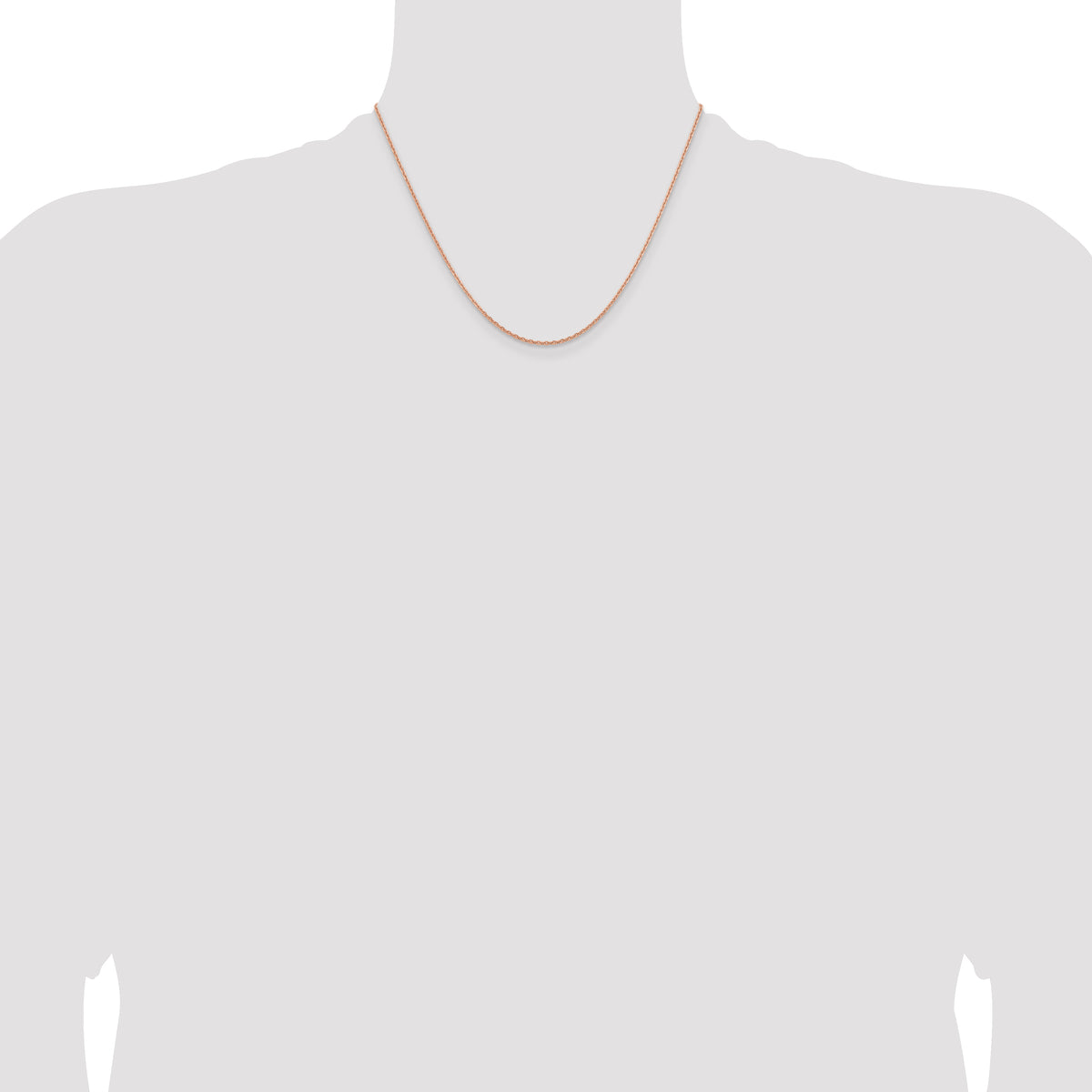 14k Rose Gold 1.8m D/C Cable Chain