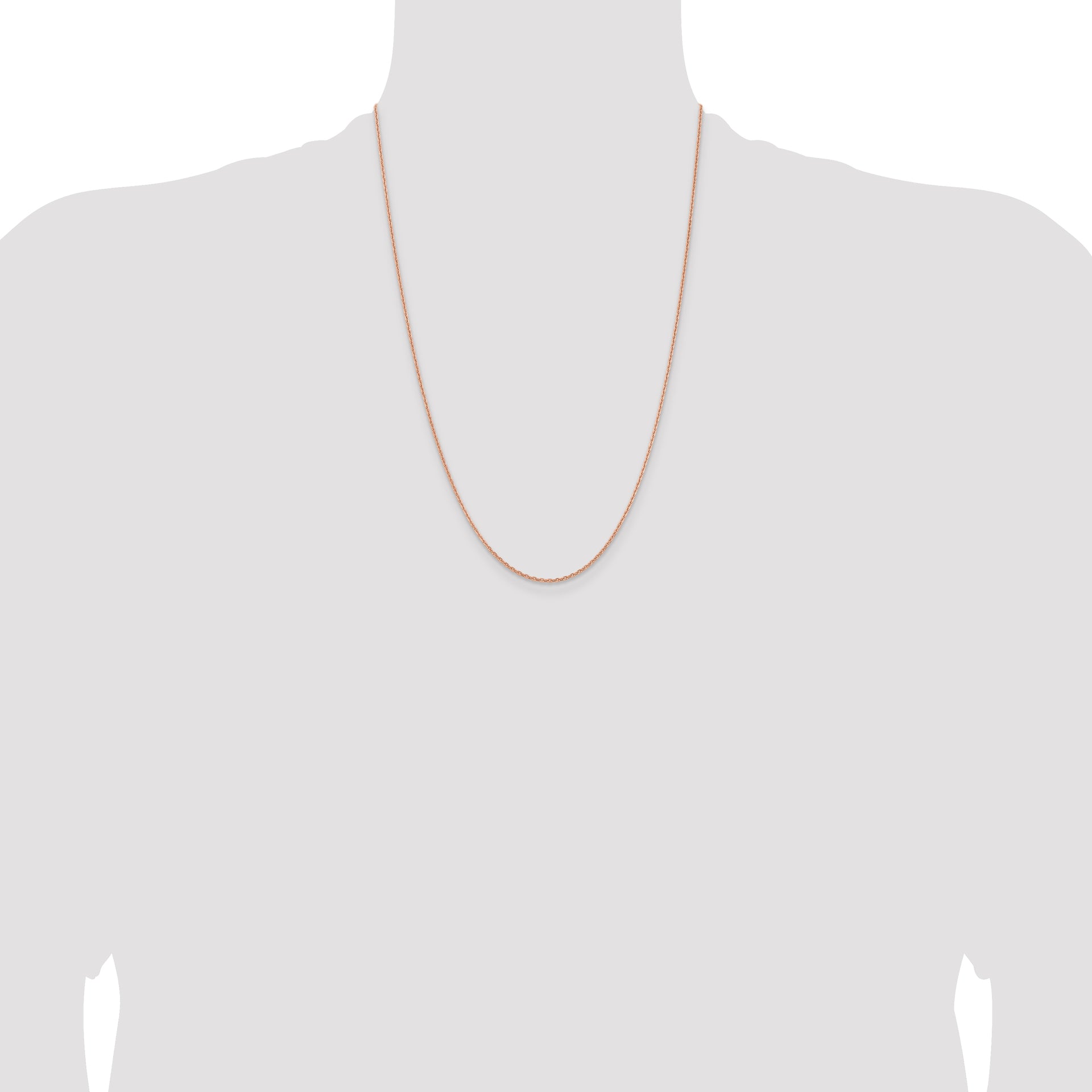 14k Rose Gold 1.8m D/C Cable Chain