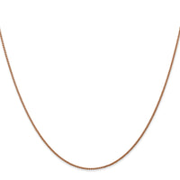 14k Rose Gold 1.05mm D/C Spiga Chain
