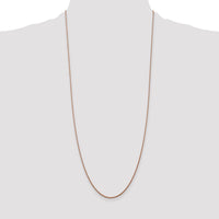14k Rose Gold 1.05mm D/C Spiga Chain