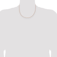 14k Rose Gold 1.05mm Solid Polished Spiga Chain