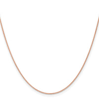 14k Rose Gold 1.05mm Solid Polished Spiga Chain