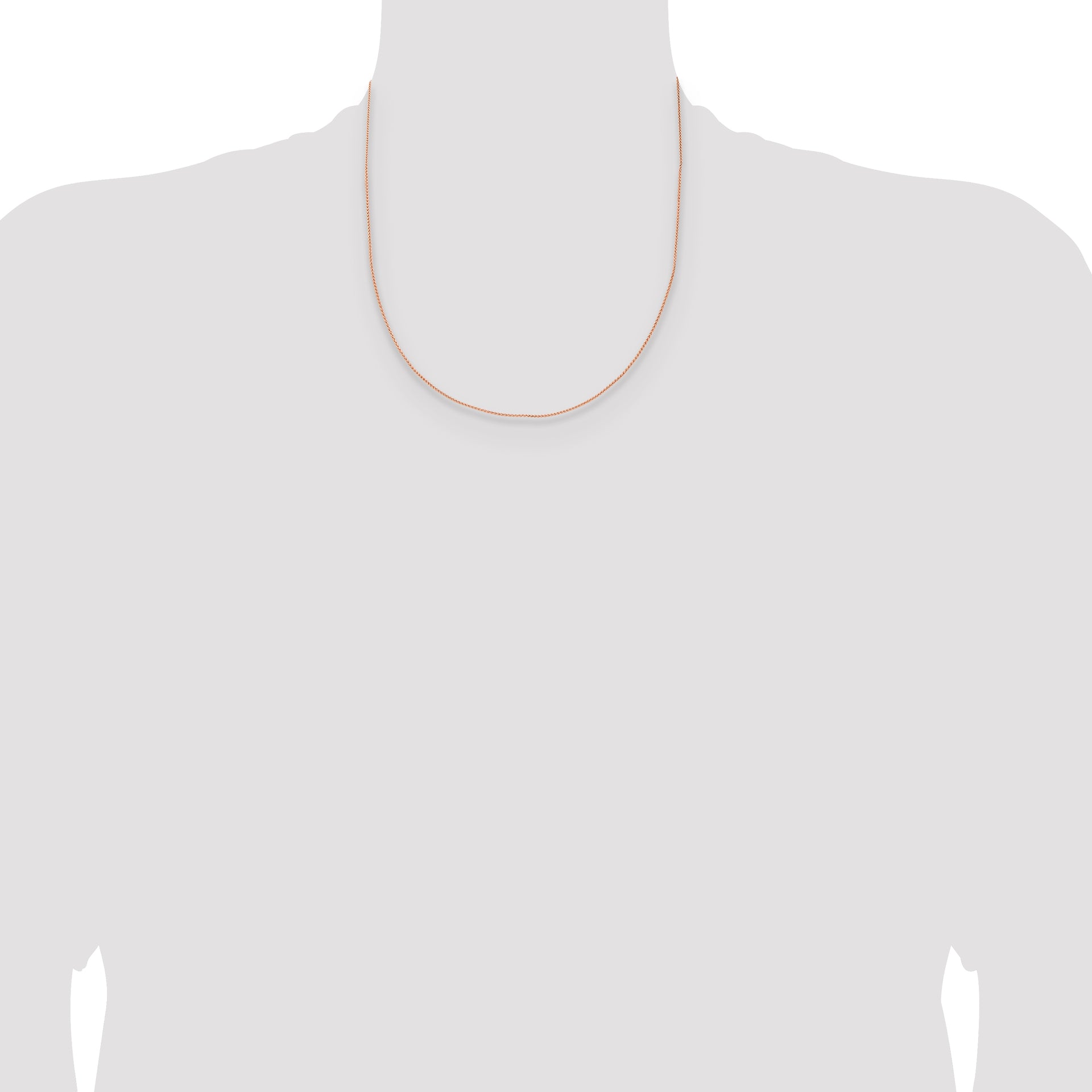 14k Rose Gold 1.05mm Solid Polished Spiga Chain