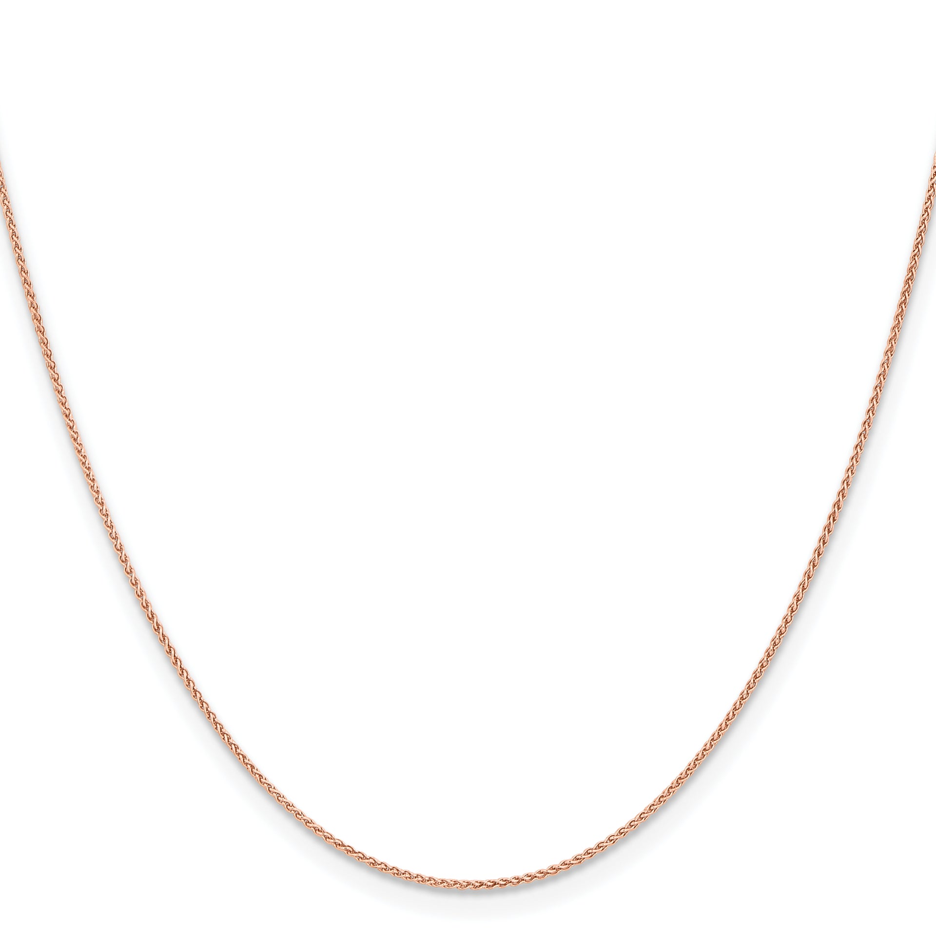 14k Rose Gold 1.05mm Solid Polished Spiga Chain