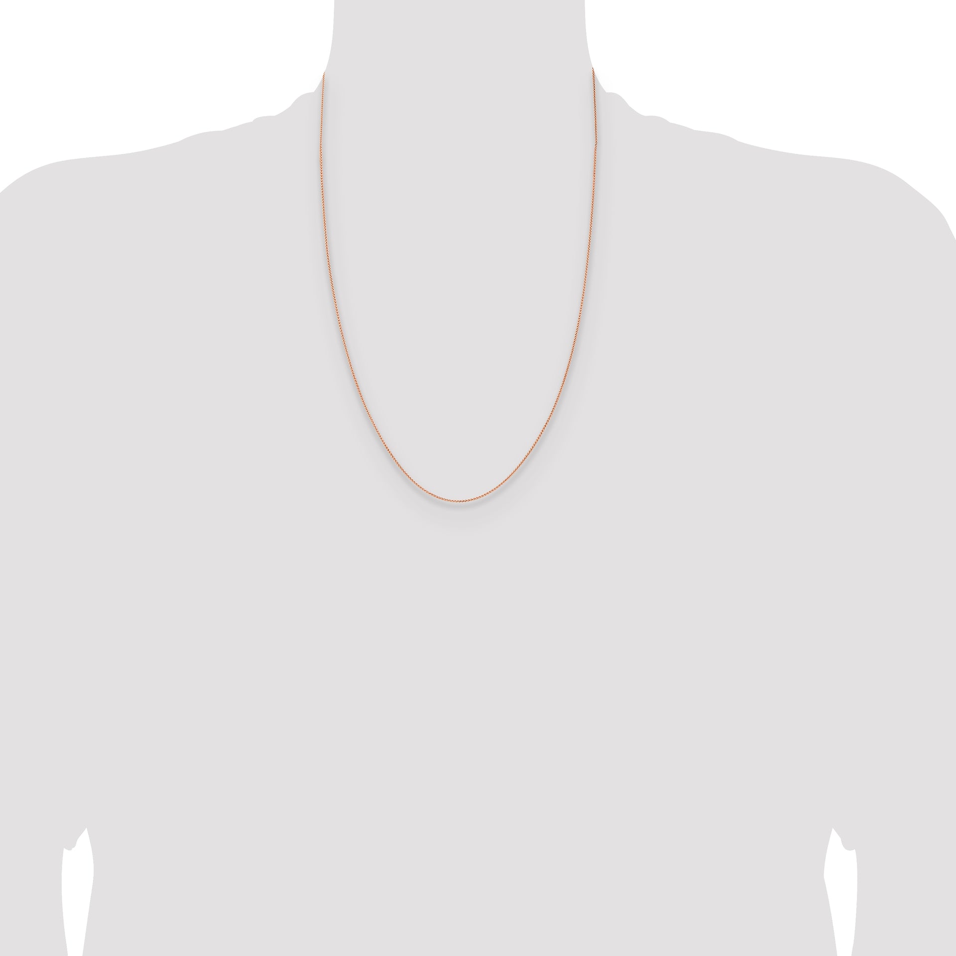 14k Rose Gold 1.05mm Solid Polished Spiga Chain