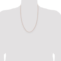 14k Rose Gold 1.05mm Solid Polished Spiga Chain