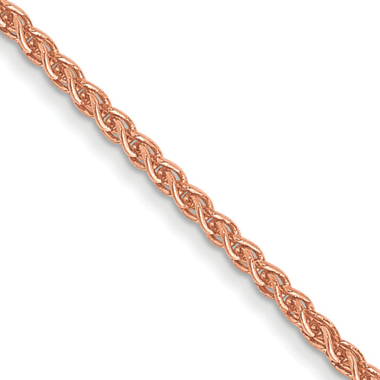 14k Rose Gold 1.05mm Solid Polished Spiga Chain