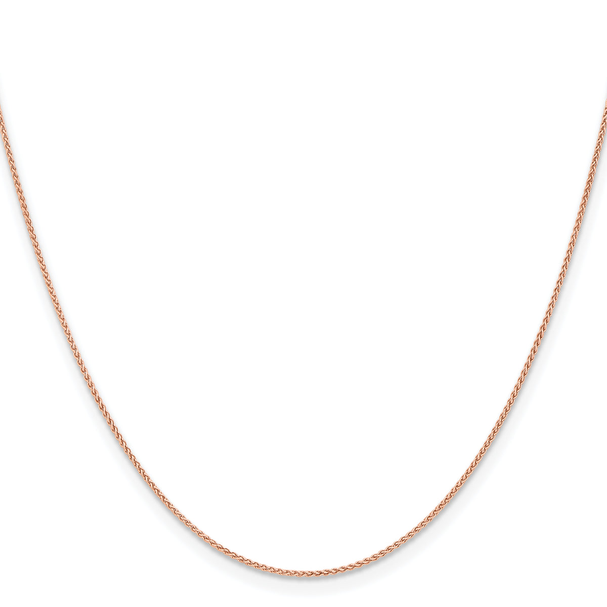 14k Rose Gold 1.05mm Solid Polished Spiga Chain