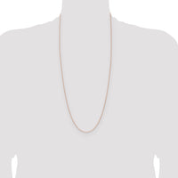 14k Rose Gold 1.05mm Solid Polished Spiga Chain