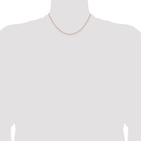 14k Rose Gold 1.25mm Solid Polished Spiga Chain