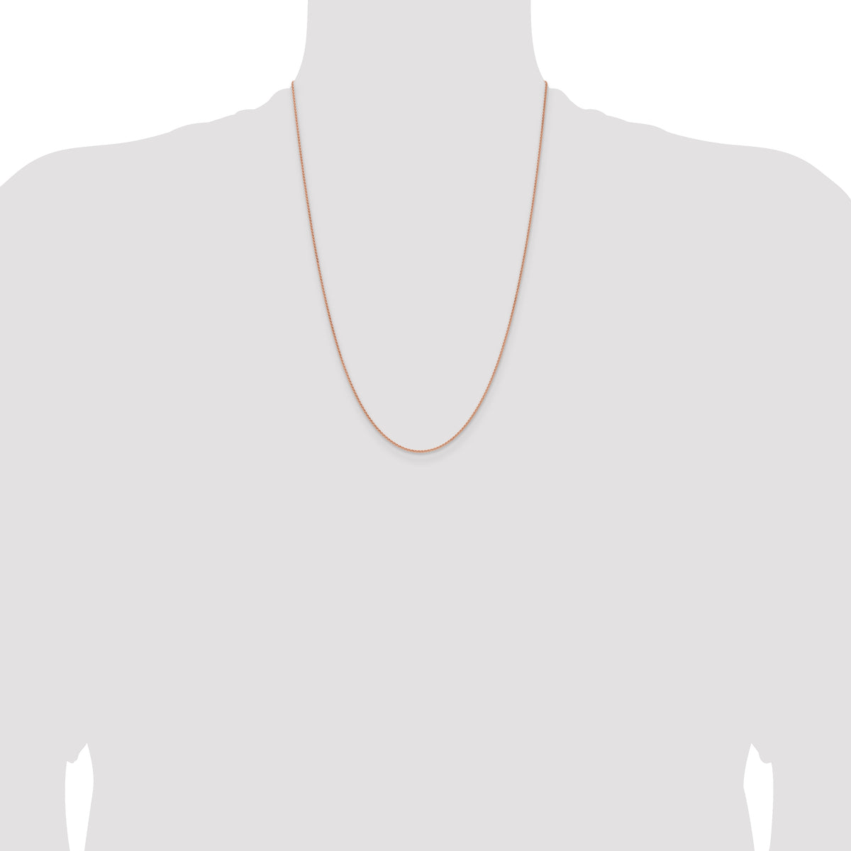 14k Rose Gold 1.25mm Solid Polished Spiga Chain