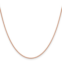 14k Rose Gold 1.25mm Solid Polished Spiga Chain