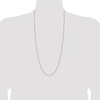 14k Rose Gold 1.25mm Solid Polished Spiga Chain