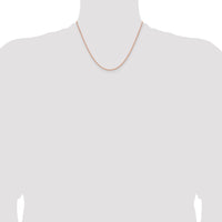 14k Rose Gold 1.7mm Solid Polished Spiga Chain
