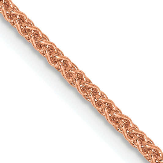 14k Rose Gold 1.7mm Solid Polished Spiga Chain