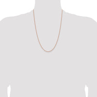 14k Rose Gold 1.7mm Solid Polished Spiga Chain