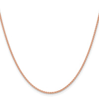 14k Rose Gold 1.7mm Solid Polished Spiga Chain