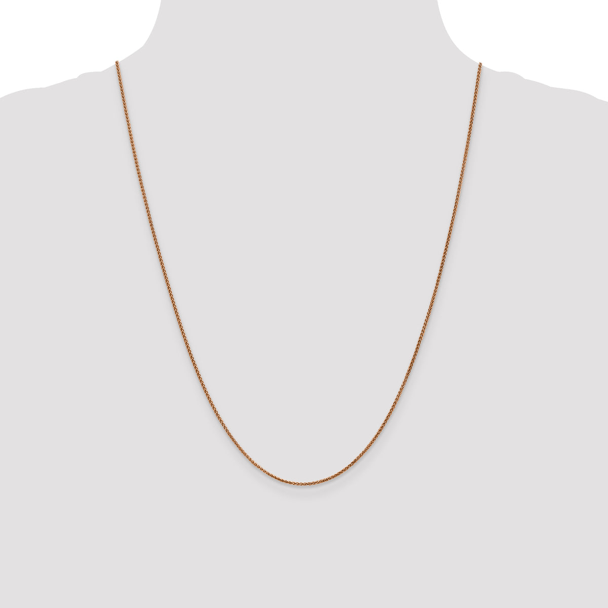 14k Rose Gold 1.25mm D/C Spiga Chain