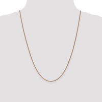 14k Rose Gold 1.25mm D/C Spiga Chain