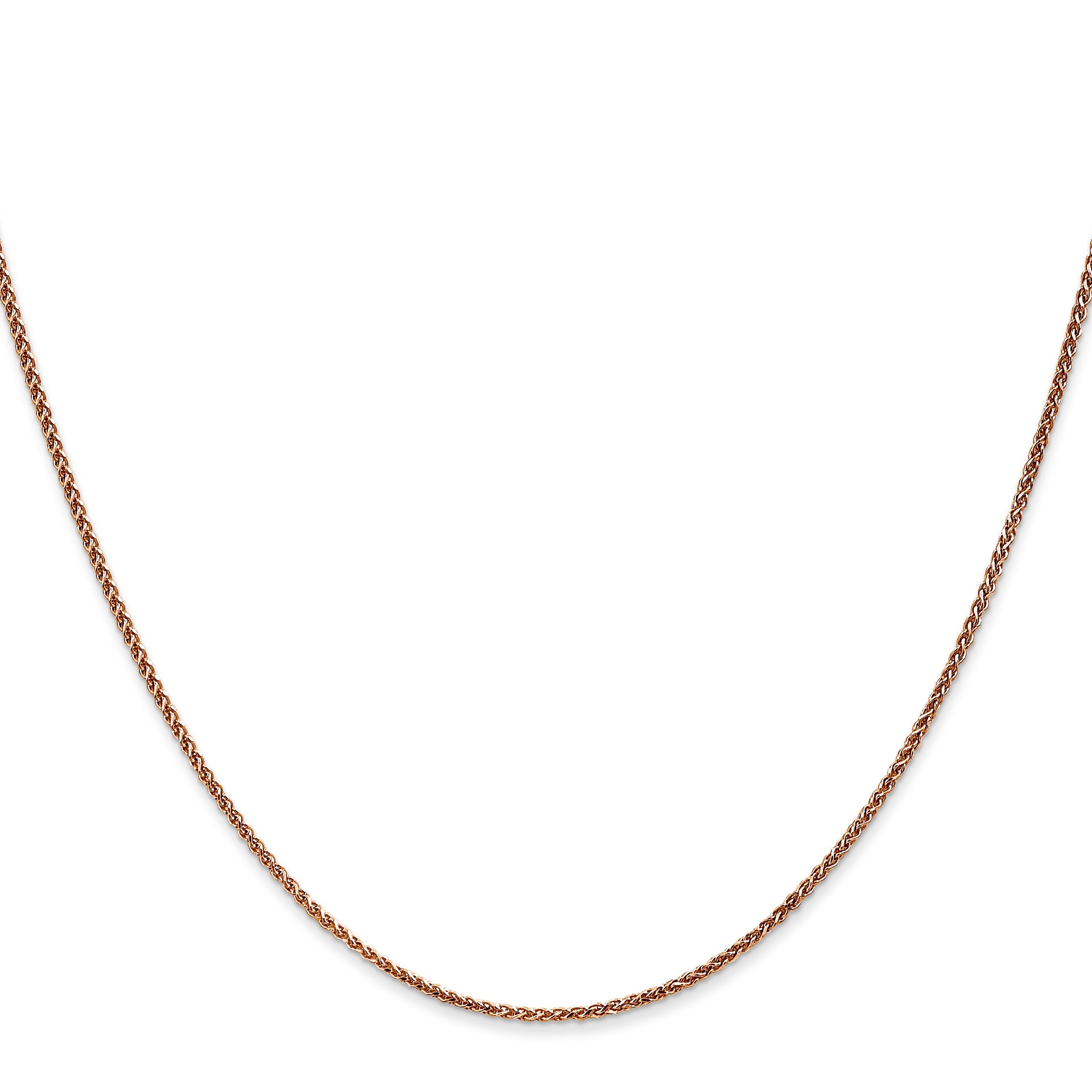 14k Rose Gold 1.25mm D/C Spiga Chain