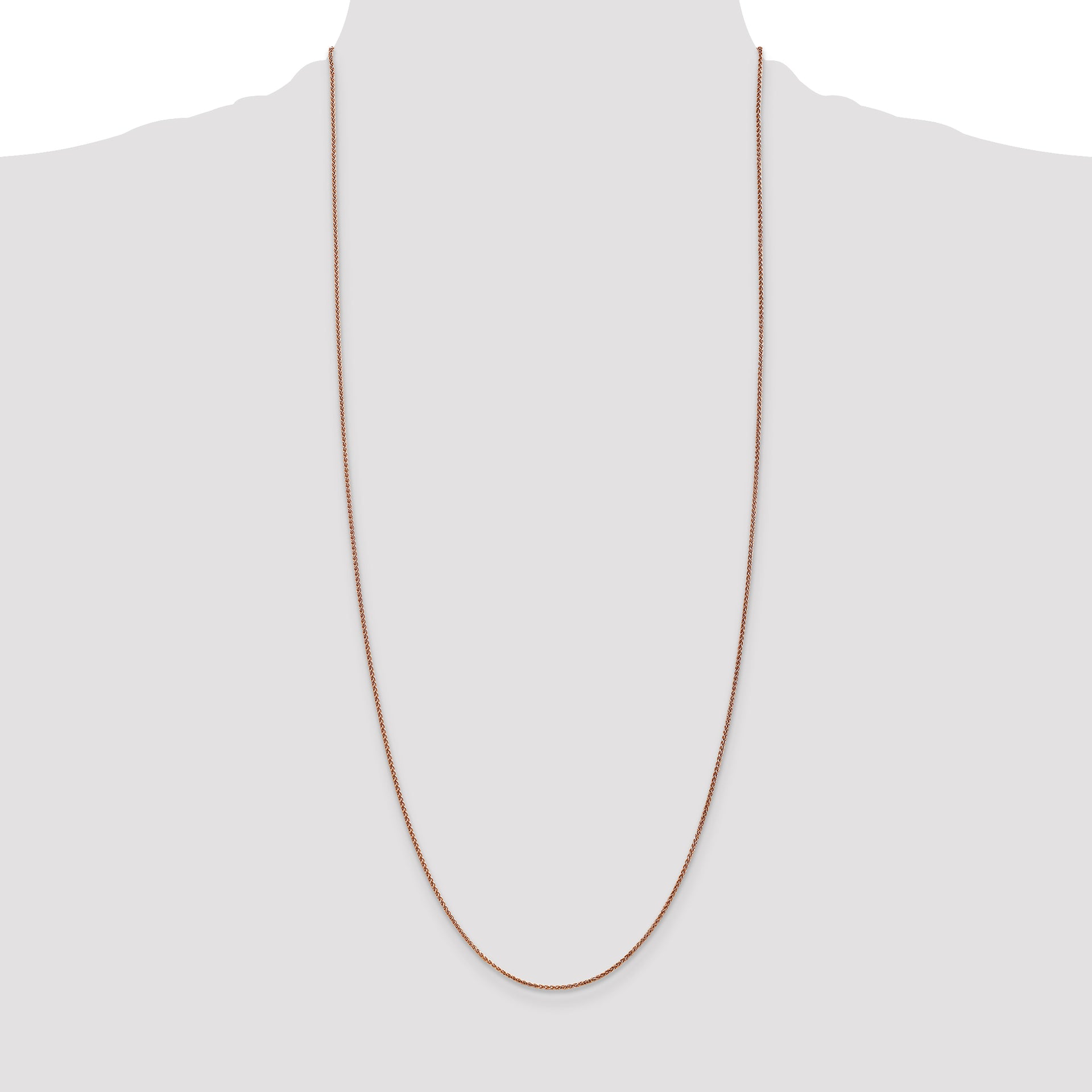 14k Rose Gold 1.25mm D/C Spiga Chain