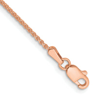 14k Rose Gold 1.25mm D/C Spiga Chain