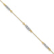 14K Two-Tone Mirror Beaded Bracelet