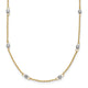 14K Two-tone Ropa Mirror Bead W/2in Ext Necklace