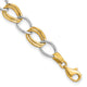14K Two-Tone Polished Open Link Bracelet