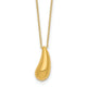 14k Polished Puffed Teardrop 18in Necklace